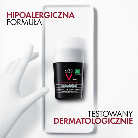 Vichy Homme Deodorant antyperspirant roll-on przeciw nadmiernej potliwości