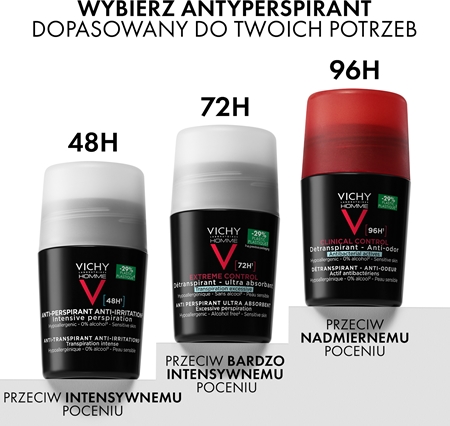 Vichy Homme Deodorant antyperspirant roll-on przeciw nadmiernej potliwości