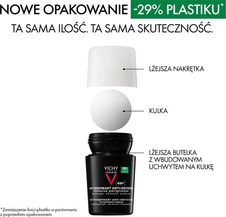 Vichy Homme Deodorant antyperspirant roll-on nieperfumowany