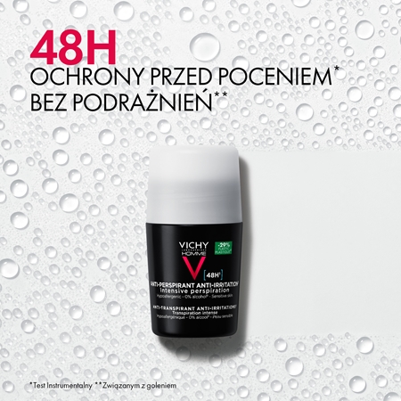 Vichy Homme Deodorant antyperspirant roll-on nieperfumowany