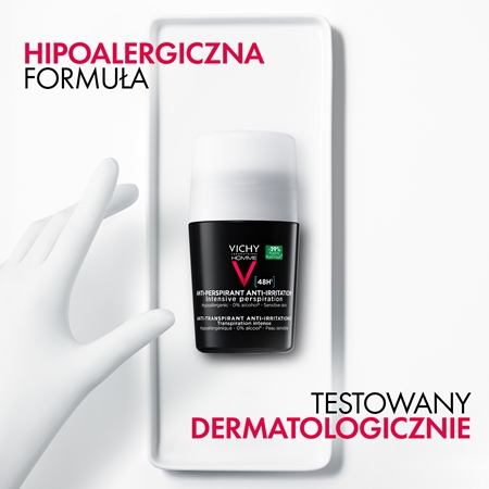 Vichy Homme Deodorant antyperspirant roll-on nieperfumowany