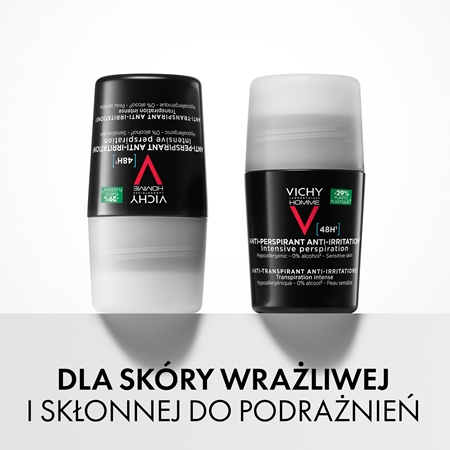 Vichy Homme Deodorant antyperspirant roll-on nieperfumowany