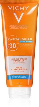 Vichy Capital Soleil Beach Protect ochranné hydratační mléko na obličej a tělo SPF 30