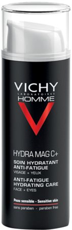 Vichy Homme Hydra-Mag C cuidado hidratante contra os sinais de cansaço do rosto e dos olhos