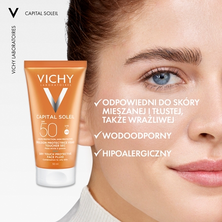 Vichy Capital Soleil Idéal Soleil ochronny fluid matujący do twarzy SPF 50