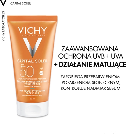 Vichy Capital Soleil Idéal Soleil ochronny fluid matujący do twarzy SPF 50