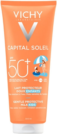 Vichy Capital Soleil Gentle Milk Beskyttende ansigts- og kropslotion til børn SPF 50