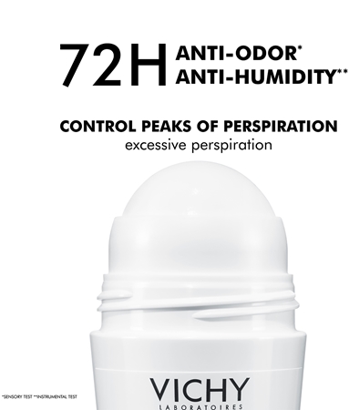 Vichy Deodorant 72h roll-on gegen übermäßiges Schwitzen