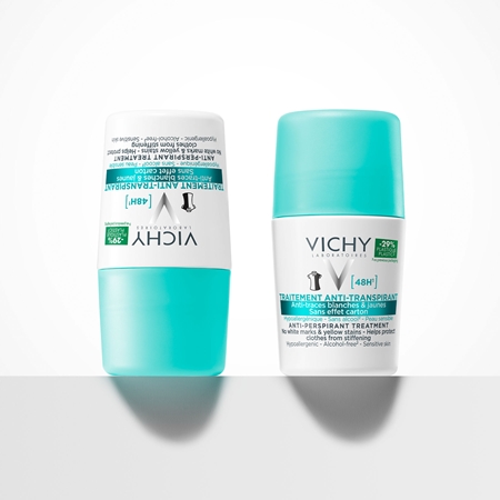 Vichy Deodorant 48h antyperspirant roll-on przeciwko białym i żółtym śladom