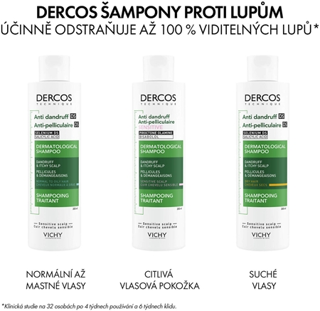 Vichy Dercos Anti-Dandruff šampon proti lupům pro suché vlasy