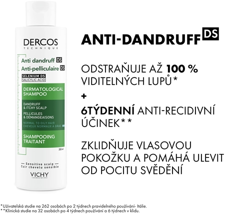 Vichy Dercos Anti-Dandruff šampon proti lupům pro normální až mastné vlasy