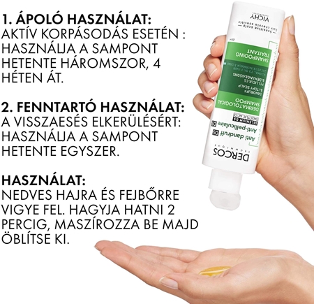 Vichy Dercos Anti-Dandruff korpásodás elleni sampon normál és zsíros hajra