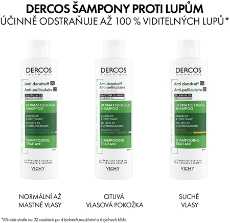 Vichy Dercos Anti-Dandruff šampon proti lupům pro normální až mastné vlasy