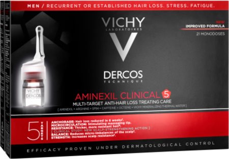 Vichy Dercos Aminexil Clinical 5 célzott ápolás hajhullás ellen uraknak