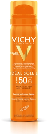 Vichy Idéal Soleil Erfrischendes Sonnenspray für das Gesicht SPF 50
