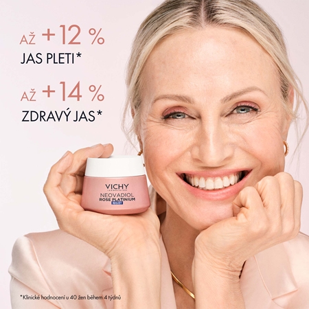 Vichy Neovadiol Rose Platinium rozjasňující a obnovující noční krém pro zralou pleť