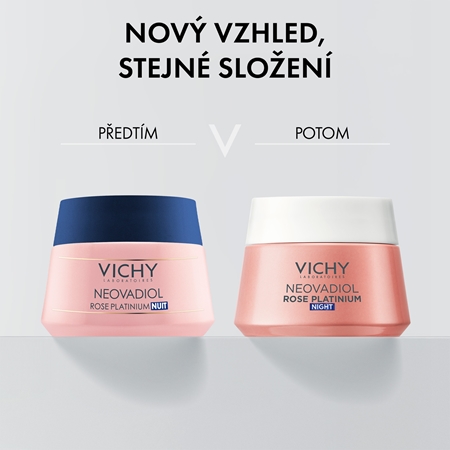 Vichy Neovadiol Rose Platinium rozjasňující a obnovující noční krém pro zralou pleť