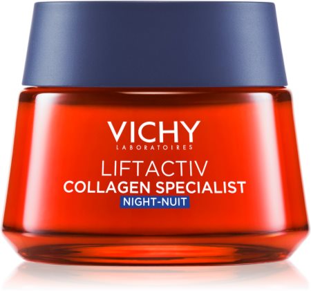 Vichy Liftactiv Collagen Specialist creme de noite reafirmante para as rugas