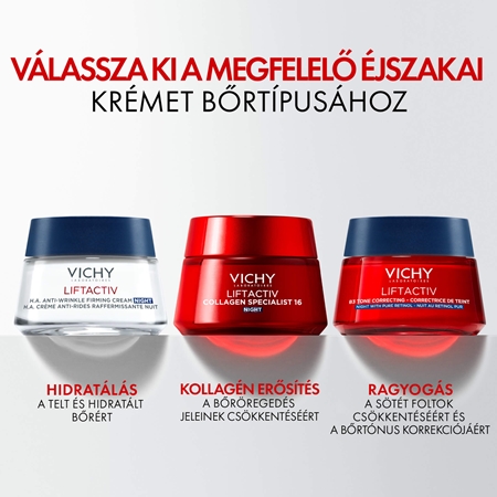 Vichy Liftactiv Collagen Specialist 16 Night feszesítő éjszakai ráncellenes krém