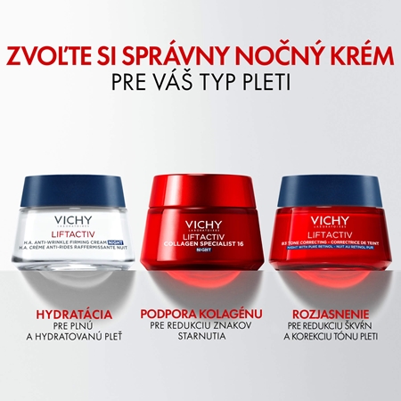 Vichy Liftactiv Collagen Specialist 16 Night spevňujúci nočný krém proti vráskam