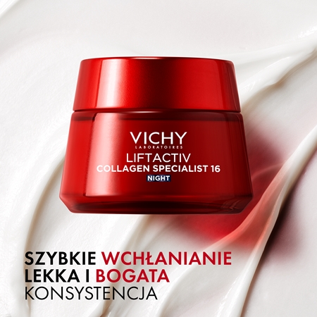 Vichy Liftactiv Collagen Specialist 16 Night krem ujędrniający na noc przeciw zmarszczkom