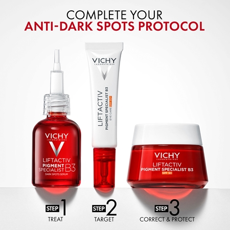 Vichy Liftactiv Pigment Specialist B3 kasvoseerumi pigmenttiläiskien ehkäisyyn