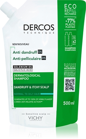 Vichy Dercos Anti-Dandruff Anti-skæl shampoo Fra normal til fedtet hår