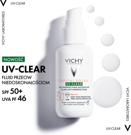 Vichy Capital Soleil UV-Clear pielęgnacja przeciwzmarszczkowa do skóry tłustej ze skłonnością do trądziku