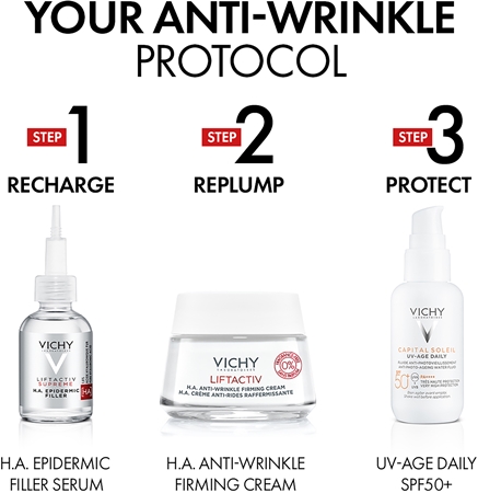 Vichy Liftactiv H.A. firming cream with a tightening effect with anti-wrinkle effect