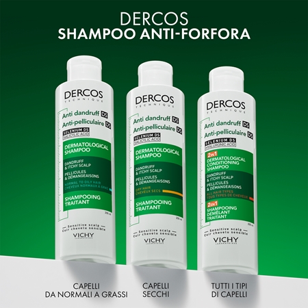 Vichy Dercos Anti-Dandruff shampoo e balsamo 2 in 1 contro la forfora