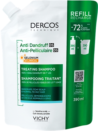 Vichy Dercos Anti-Dandruff Kõõmavastane šampoon normaalsetele kuni rasustele juustele