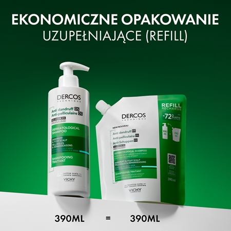 Vichy Dercos Anti-Dandruff szampon przeciwłupieżowy do włosów normalnych i przetłuszczających się