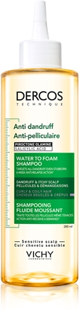 Vichy Dercos Water to Foam Shampoo šampon proti lupům pro vlnité a kudrnaté vlasy