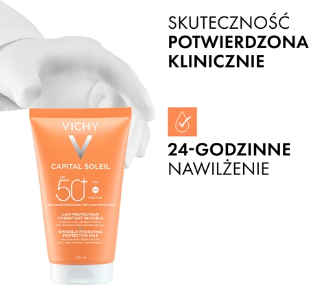 Vichy Capital Soleil Invisible Hydrating Protective Milk mleczko ochronne do twarzy i ciała