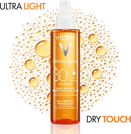 Vichy Capital Soleil Cell Protect Invisible Oil ochranný olej SPF 30