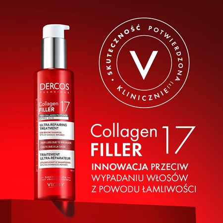 Vichy Dercos Collagen Filler 17 kuracja regenerująca do słabych włosów z tendencją do wypadania