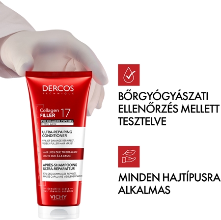 Vichy Dercos Collagen Filler 17 intenzíven regeneráló kondicionáló