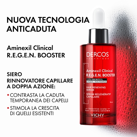Vichy Dercos Aminexil Clinical REGEN Booster siero per capelli rinforzante e rigenerante anti-caduta dei capelli
