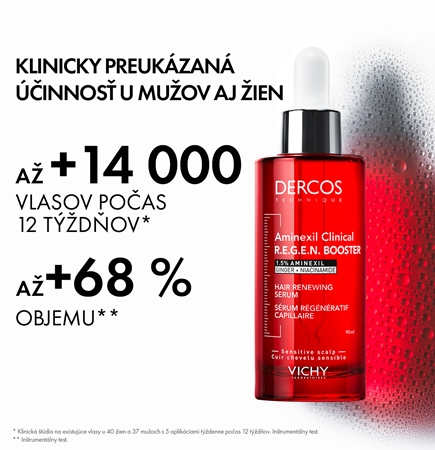 Vichy Dercos Aminexil Clinical REGEN Booster posilňujúce a regeneračné vlasové sérum proti padaniu vlasov