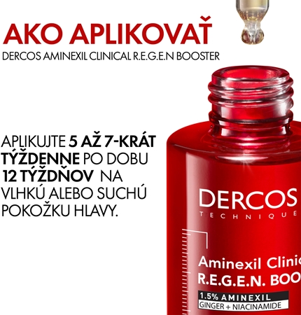 Vichy Dercos Aminexil Clinical REGEN Booster posilňujúce a regeneračné vlasové sérum proti padaniu vlasov