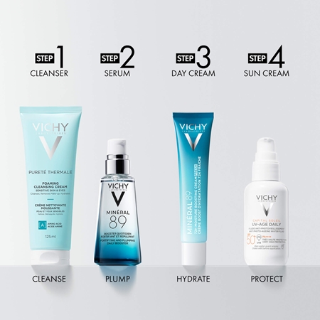 Vichy Minéral 89 72H Moisture Boosting Cream Fresh Moisturizing Cream For Face with hyaluronic acid