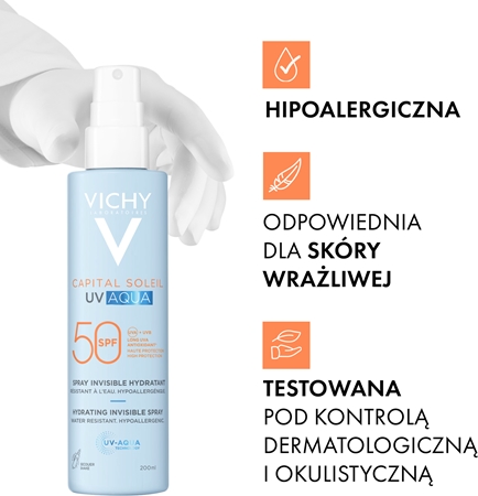 Vichy Capital Soleil UV Aqua spray ochronny o działaniu nawilżającym