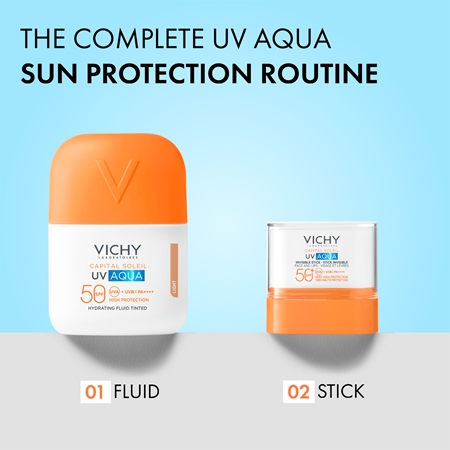 Vichy Capital Soleil UV Aqua Protection Tinted Face Fluid with moisturising effect