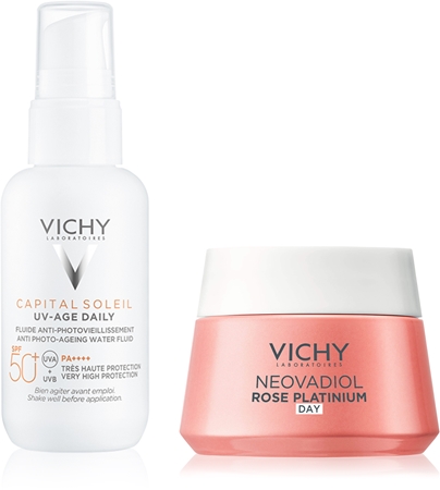 Vichy Neovadiol Rose Platinium Morning Routine Gift Set to strengthen the skin barrier
