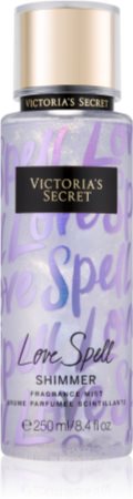 Victoria's Secret Love Spell Shimmer spray corporal com glitter para  mulheres