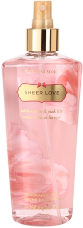 Victoria's Secret Sheer Love White Cotton & Pink Lily Body Spray for Women 250 ml