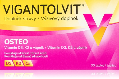 Vigantolvit Osteo tablety na podporu zdravia kostí a zubov