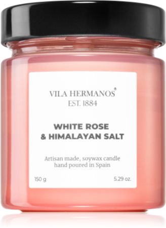 Vila Hermanos Apothecary Rose White Rose & Himalayan Salt Duftkerze