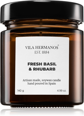 Vila Hermanos Apothecary Fresh Basil & Rhubarb scented candle