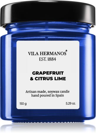 Vila Hermanos Apothecary Cobalt Blue Grapefruit & Citrus Lime illatgyertya